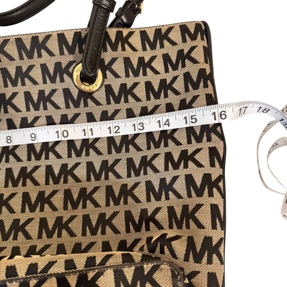 Michael Michael Kors Women's Brown Canvas Shoulder Bag - Picture 11 of 16